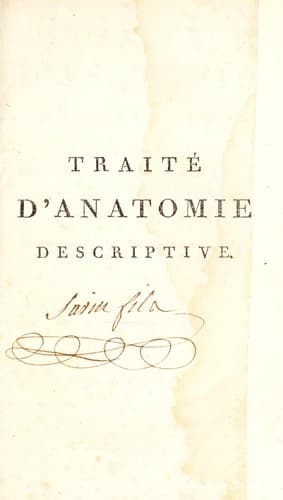 Tapa de Traité d'anatomie descriptive