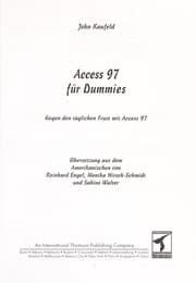 Tapa de Access 97 fu r Dummies