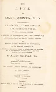 Tapa de The life of Samuel Johnson, L.L.D. Comprehending an account of his studies, and numerous works, in chronological order