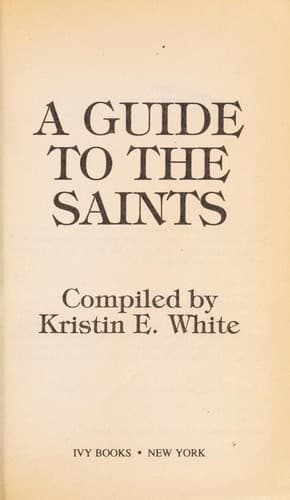 Tapa de Guide to the Saints