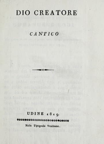 Tapa de Dio creatore