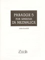 Tapa de Paradox 5 for Windows za neznalice