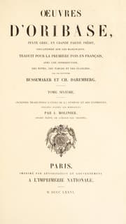 Tapa de Oeuvres d'Oribase