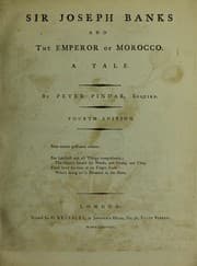 Tapa de Sir Joseph Banks and the emperor of Morocco
