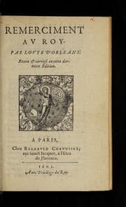 Tapa de Remerciment au Roy