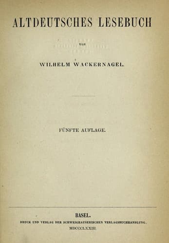 Tapa de Altdeutsches Lesebuch