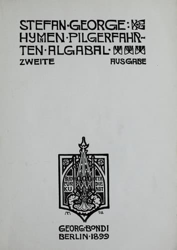 Tapa de Hymnen ; Pilgerfahrten ; Algabal