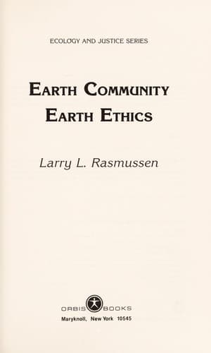 Tapa de Earth community earth ethics
