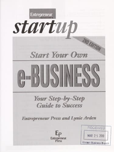 Tapa de Start your own e-business