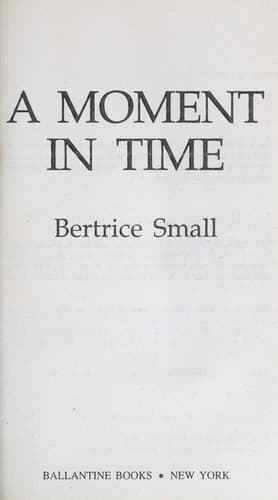 Tapa de A moment in time