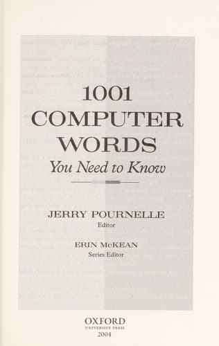 Tapa de 1001 computer words you need to know