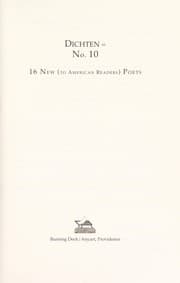 Tapa de Dichten = No. 10