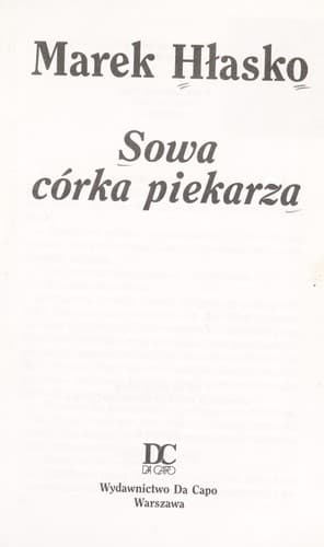 Tapa de Sowa, córka piekarza
