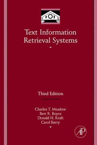 Tapa de Text information retrieval systems