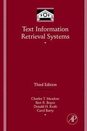 Tapa de Text information retrieval systems