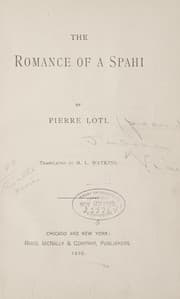 Tapa de The Romance of a Spahi