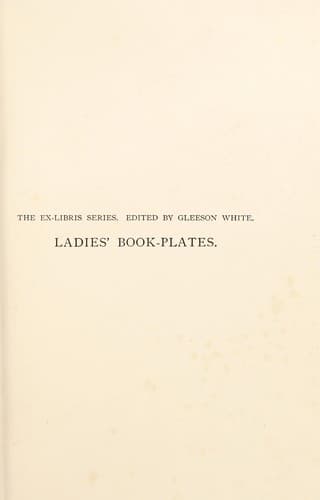 Tapa de Ladies' book-plates