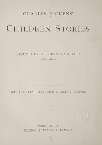 Tapa de Charles Dickens' Children Stories