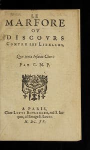 Tapa de Le Marfore, ou, discours contre les libelles