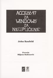 Tapa de Access 97 za Windows za neupuc ene