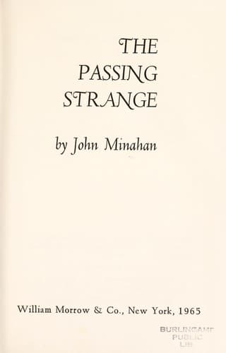 Tapa de The passing strange