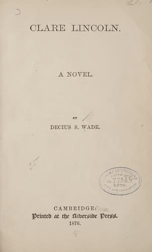 Tapa de Clare Lincoln