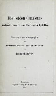 Tapa de Die beiden Canaletto, Antonio Canale und Bernardo Belotto