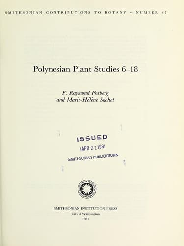 Tapa de Polynesian plant studies 6-18