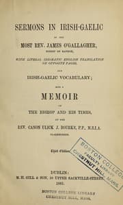 Tapa de Sermons in Irish-Gaelic