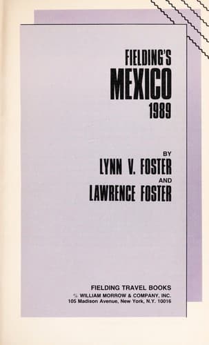 Tapa de Fielding's Mexico 1989