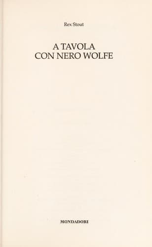 Tapa de A tavola con Nero Wolfe