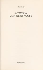 Tapa de A tavola con Nero Wolfe