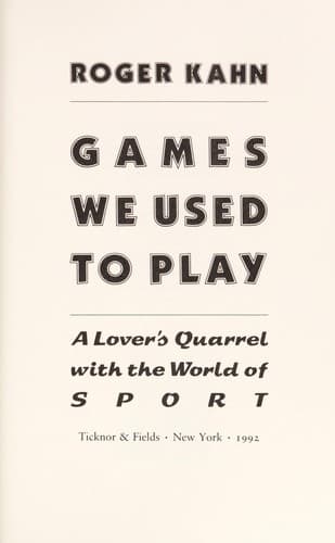 Tapa de Games We Used to Play