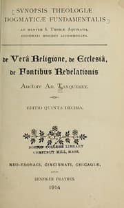 Tapa de Synopsis theologiae dogmaticae fundamentalis