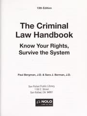 Tapa de The criminal law handbook