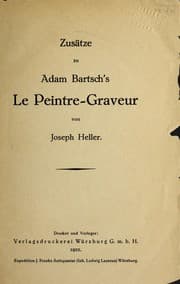 Tapa de Zusätze zu Adam Bartsch's Le peintre-graveur