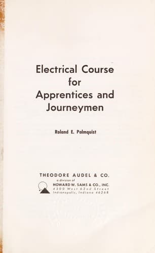 Tapa de Electrical course for apprentices and journeymen