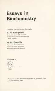 Tapa de Essays in biochemistry. v. 1 (1965)-