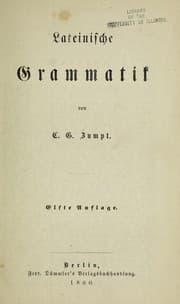 Tapa de Lateinische Grammatik
