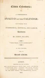 Tapa de Clavis calendaria: or, a compendious analysis of the calendar