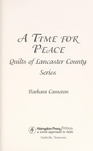 Tapa de A time for peace