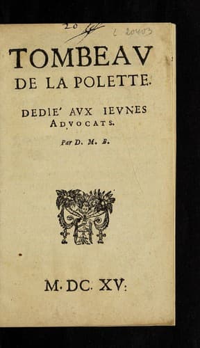Tapa de Tombeau de la polette