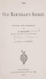 Tapa de Geheimnis der alten Mamsell