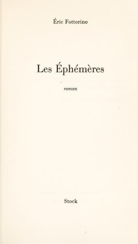 Tapa de Les éphémères