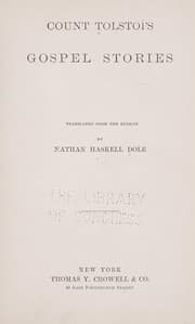 Tapa de Count Tolstoï's gospel stories