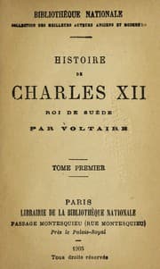 Tapa de Histoire de Charles XII