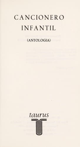 Tapa de Cancionero infantil