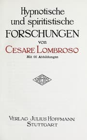 Tapa de Hypnotische und spiritistische Forschungen