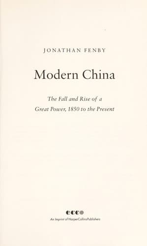 Tapa de Modern China