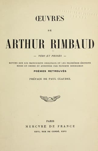 Tapa de Œuvres de Arthur Rimbaud